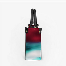 Load image into Gallery viewer, Women's Vegan Leather Red Wine Turquoise Handbag Custom Bag