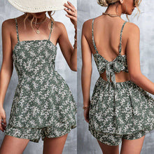 Load image into Gallery viewer, Sexy Backless Floral Romper Jumpsuit