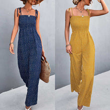 Load image into Gallery viewer, Retro Small Polka Dot Wide Leg Casual Jumsuit