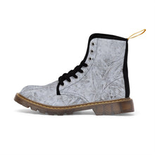 Load image into Gallery viewer, Women's White Ice Canvas Boots, Sizes 6.5-11, Stylish Unique Boots, Cool Alternative Styles, Edgy Rock Style, Fashionable Boots