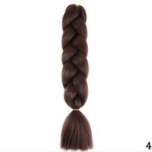 Load image into Gallery viewer, Ombre Jumbo Braid 24 Inches Synthetic Braiding Hair Extension For Women DIY Hair Braids Pink Purple Yellow Gray Multi Colors 3