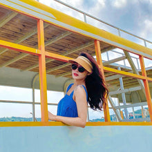 Load image into Gallery viewer, Large Eaves Sraw Hat Sun Visor EmptyTop