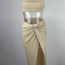 Load image into Gallery viewer, Elegant Two Piece Suspender Top with Long Skirt