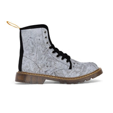 Load image into Gallery viewer, Women's White Ice Canvas Boots, Sizes 6.5-11, Stylish Unique Boots, Cool Alternative Styles, Edgy Rock Style, Fashionable Boots