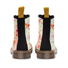 Load image into Gallery viewer, Women's Floral Print Canvas Boots, Sizes 6.5-11, Stylish Unique Boots, Cool Alternative Styles, Edgy Rock Style, Fashionable Boots