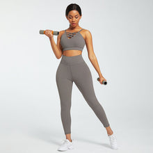 Load image into Gallery viewer, Crossover Design Buttery Soft Two Piece Yoga Suit Loungewear