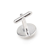 Load image into Gallery viewer, Dark Red Damask Cufflinks Tuxedo Studs