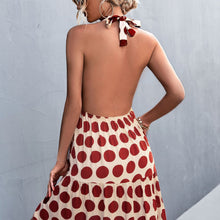 Load image into Gallery viewer, Retro Big Polka Dot Backless Short Dress