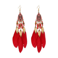 Load image into Gallery viewer, Red Feathers + Droplet