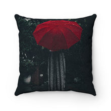 Load image into Gallery viewer, Unique Faux Suede Throw Pillow Black Lady Rain, Pillow Included, Beautiful Decorative Faux Suede Cushions, Unique Luxury Cushions, 4 Sizes