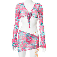 Load image into Gallery viewer, Two Piece Miniskirt Smock Cover Up