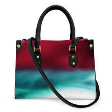 Load image into Gallery viewer, Women's Vegan Leather Red Wine Turquoise Handbag Custom Bag