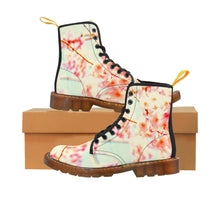 Load image into Gallery viewer, Women's Floral Print Canvas Boots, Sizes 6.5-11, Stylish Unique Boots, Cool Alternative Styles, Edgy Rock Style, Fashionable Boots