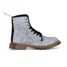 Load image into Gallery viewer, Women's White Ice Canvas Boots, Sizes 6.5-11, Stylish Unique Boots, Cool Alternative Styles, Edgy Rock Style, Fashionable Boots