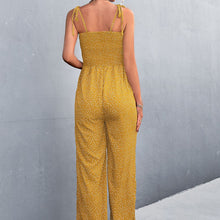 Load image into Gallery viewer, Retro Small Polka Dot Wide Leg Casual Jumsuit