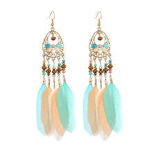 Load image into Gallery viewer, Mix Feathers + Beaded Tassel