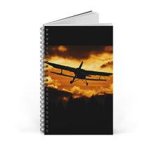 Load image into Gallery viewer, Evening Flight 5x8 Spiral Bound Journal, Diary, Notebook, Available in Dot Grid, Lined, Blank, Task
