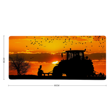 Load image into Gallery viewer, Long Day in The Tractor Custom Rectangular Non-slip Mouse Pad 16" x 35"