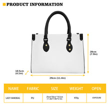 Load image into Gallery viewer, Women's Vegan Leather Grey Damask Pattern Handbag Custom Bag