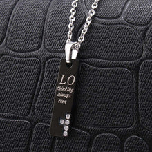 Load image into Gallery viewer, 2 PCS Silver Titanium 16" Chains and Love Engraved Bar Pendants