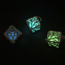 Load image into Gallery viewer, Tree of Life Cube Pendant with Luminous Fluorite Stone and Choice of Chain Length