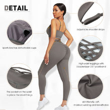 Load image into Gallery viewer, Crossover Design Buttery Soft Two Piece Yoga Suit Loungewear