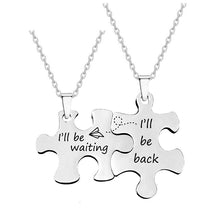 Load image into Gallery viewer, 2 PCS Silver 16" Chains Quote Choice Puzzle Pieces