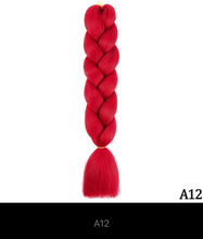 Load image into Gallery viewer, Ombre Jumbo Braid 24 Inches Synthetic Hair Extensions For Women DIY Hair Braids Pink Purple Yellow Gray Multi Colors 2