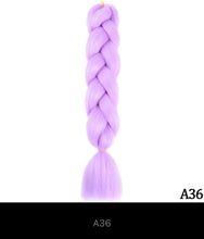 Load image into Gallery viewer, Ombre Jumbo Braid 24 Inches Synthetic Braiding Hair Extension For Women DIY Hair Braids Pink Purple Yellow Gray Multi Colors 3