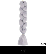 Load image into Gallery viewer, Ombre Jumbo Braid 24 Inches Synthetic Braiding Hair Extension For Women DIY Hair Braids Pink Purple Yellow Gray Multi Colors 3