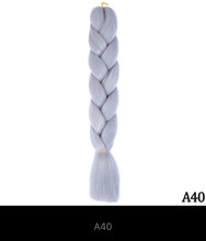 Load image into Gallery viewer, Ombre Jumbo Braid 24 Inches Synthetic Braiding Hair Extension For Women DIY Hair Braids Pink Purple Yellow Gray Multi Colors 3