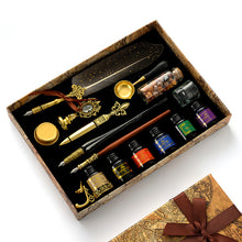 Load image into Gallery viewer, Antique Feather Pen Retro Classic Wax Seal Stamp Stationery Kit for Calligraphy