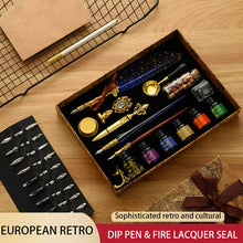 Load image into Gallery viewer, Antique Feather Pen Retro Classic Wax Seal Stamp Stationery Kit for Calligraphy