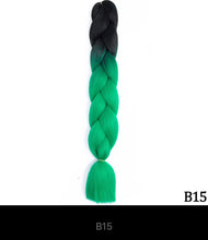 Load image into Gallery viewer, Ombre Jumbo Braid 24 Inches Synthetic Braiding Hair Extension For Women DIY Hair Braids Pink Purple Yellow Gray 1