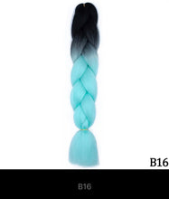 Load image into Gallery viewer, Ombre Jumbo Braid 24 Inches Synthetic Braiding Hair Extension For Women DIY Hair Braids Pink Purple Yellow Gray 1