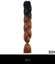 Load image into Gallery viewer, Ombre Jumbo Braid 24 Inches Synthetic Braiding Hair Extension For Women DIY Hair Braids Pink Purple Yellow Gray 1