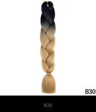 Load image into Gallery viewer, Ombre Jumbo Braid 24 Inches Synthetic Braiding Hair Extension For Women DIY Hair Braids Pink Purple Yellow Gray 1