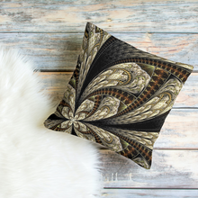 Load image into Gallery viewer, Unique Faux Suede Throw Pillow Black Gold, Pillow Included, Beautiful Decorative Faux Suede Cushions, Unique Luxury Cushions, 4 Sizes