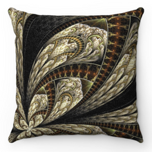 Load image into Gallery viewer, Unique Faux Suede Throw Pillow Black Gold, Pillow Included, Beautiful Decorative Faux Suede Cushions, Unique Luxury Cushions, 4 Sizes