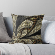 Load image into Gallery viewer, Unique Faux Suede Throw Pillow Black Gold, Pillow Included, Beautiful Decorative Faux Suede Cushions, Unique Luxury Cushions, 4 Sizes