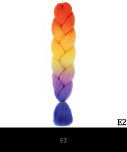 Load image into Gallery viewer, Ombre Jumbo Braid 24 Inches Synthetic Braiding Hair Extension For Women DIY Hair Braids Pink Purple Yellow Gray Multi Colors 3