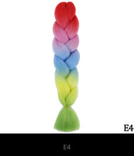 Load image into Gallery viewer, Ombre Jumbo Braid 24 Inches Synthetic Braiding Hair Extension For Women DIY Hair Braids Pink Purple Yellow Gray Multi Colors 3