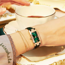 Load image into Gallery viewer, Fashion Award High Quality Retro Vintage Emeral Green or Red Leather Wristband