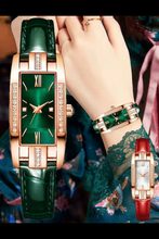 Load image into Gallery viewer, Fashion Award High Quality Retro Vintage Emeral Green or Red Leather Wristband