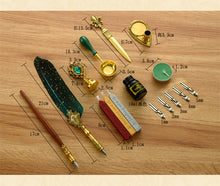 Load image into Gallery viewer, Antique Feather Pen Retro Classic Wax Seal Stamp Stationery Kit for Calligraphy