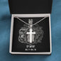 Zodiac Sign Cards Artisan Crafted Stainless Cross Ball Chain Necklace with Luxury Mahogany Box w/LED