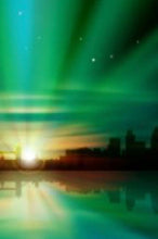 Load image into Gallery viewer, Green Sunrise 6x9 Hardcover Blank NoteBook