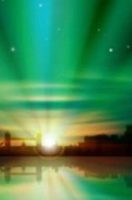 Load image into Gallery viewer, Green Sunrise 6x9 Hardcover Lined NoteBook