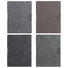 Load image into Gallery viewer, A5 Soft Suede Leather Hardcover Agenda Organizer Hardcover Notebook Office  School Supply PU Leather Notebook Optional Notebook Stand Notepad Diary Business Journal Planner