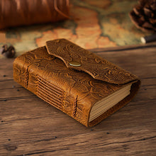 Load image into Gallery viewer, Hand Made Cool Pocket Mini Size Genuine Leather Journal Thick Notebook Blank Kraft Paper Sketchbook Gift